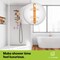 JumblWare Bamboo Shower Caddy, 11.7 x 26.8" Hanging 3-Tier Suction Cup Shower Organizer